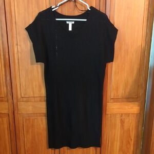Ambiance Elegant Black Short Sleeve Sweater
